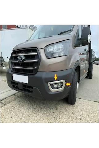 Ford Transit Uyumlu 2019 Ve Üzeri Krom Sis Çerçevesi 2 Parça Paslanmaz Çelik