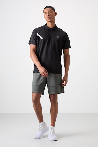 Tommy Life Siyah Polyester Nefes Alan Dokulu İnce Esnek Standart Fit Polo Yaka Erkek Performans T-shirt - 8840 Siyah