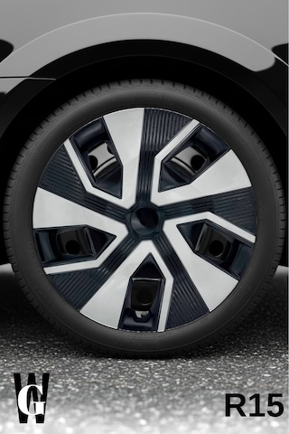 Renault Clio 15 İnç Jant Kapağı 4 Adet Siyah Gri C113 Renault Clio 15 İnç Jant Kapağı 4 Adet Siyah Gri C113