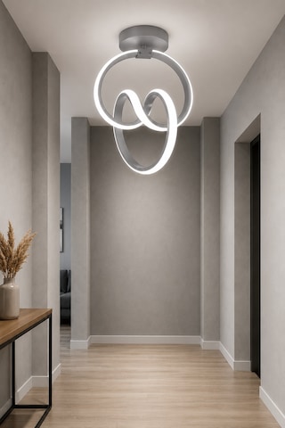 Evora Led Plafonyer Avize Beyaz Işık Gri