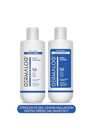 Dermalog Ekstra Direnç Saç Bakım Maskesi 500 ML + Ekstra Direnç Bakım Şampuanı 500 ML