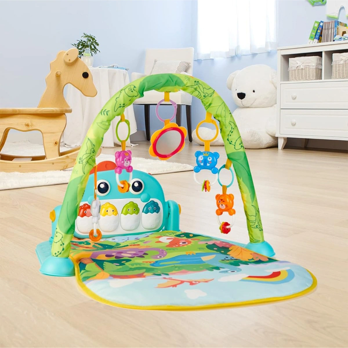 Piyanolu Dinazor Oyun Halısı Sesli Işıklı 3 İn 1