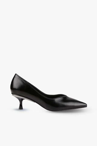 Stoneclass Kadın Cilt Kısa Topuk Stiletto Çok Rahat Topuklu Ayakkabı. Modern Şık Ve Tarzını Tamamlayan. Siyah