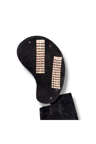 Kırmızı Sanat Evi Full Taşlı Altı Sıra Parlak Choker Kolye ve Küpe Seti Gümüş