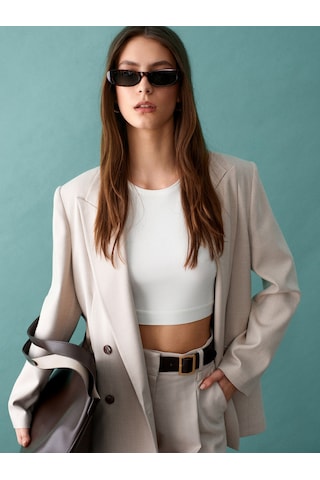 Dilvin 60792 Blazer Ceket-bej Bej