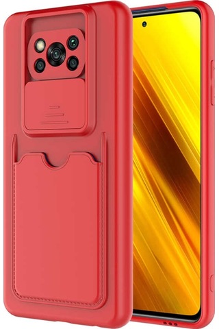 Xiaomi Poco X3 Kılıf Zore Kartix Kartlık Bölmeli Kılıf