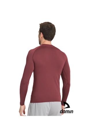 Hnc Sport Erkek Uzun Kol Bordo Fit Compression Spor Body Tshirt