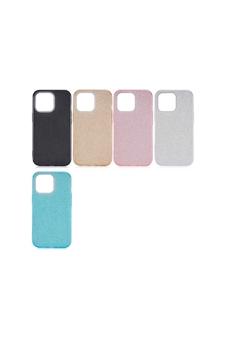 Apple Uyumlu iPhone 13 Pro Max Kılıf Zore Shining Silikon-Mavi