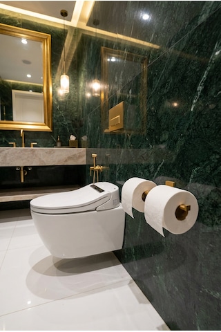 Yedekli Tuvalet Kağıtlığı Premium Gold Alüminyum Dayanıklı Yapışkanlı Altın