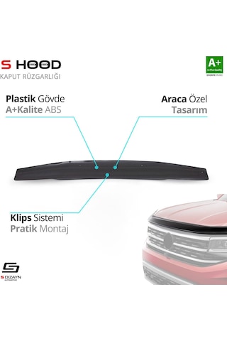 S-dizayn Nissan Navara Abs Plastik Kaput Rüzgarlığı 2006-2015 A+kalite