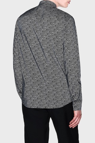 Armani Exchange Tamamı Logolu Slim Fit Uzun Kollu Gömlek Erkek Gömlek Xm000625 Af13184 Fc342 Siyah SİYAH