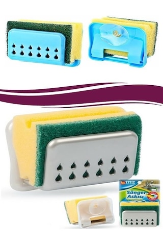 Woody Sofia Pratik Mutfak Lavabo Vantuzlu Bulaşık Süngeri Askısı Aparatı Diğer