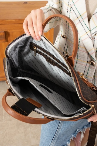 Just Polo Orijinal Ayarlanabilir Askılı Lüks Laptop & Evrak Çantası Shopper Ebat 30 X 40 Cm Kahverengi - Taba