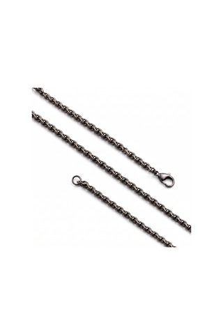 Beycen Aksesuar Hasır Örgü Erkek Çelik Kolye 2mm 55cm Siyah 3902eck041 Çok Renkli