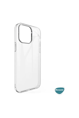 Microsonic Apple Uyumlu iPhone 13 Pro Max Kılıf Non Yellowing Crystal Clear Sararma Önleyici Kristal Şeffaf