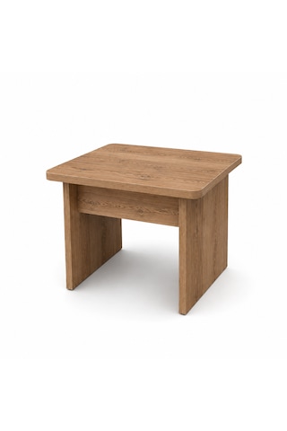 Liva Ofis Sehpası, Orta Sehpa, Ara Sehpa, 60 X 50 Cm Tabla, Yükseklik 45 Cm Atlantik Çam