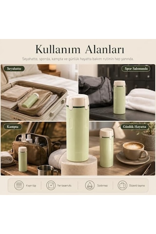 Unikit Seyahat Kiti - Makyaj Serum Diş Macunu Şampuan El Kremi Seyahat Kutusu - Uçak İçin Uygun Sıvı Tüpü Ve Spor...