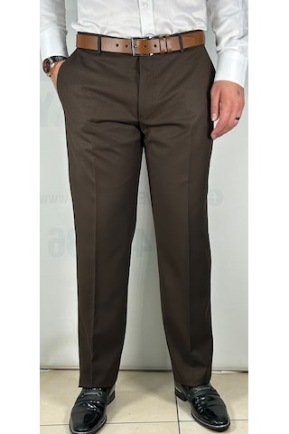 Erkek Battal Esnek Dız Astarlı Yüksek Kalite Kumaş Pantolon A.kahve