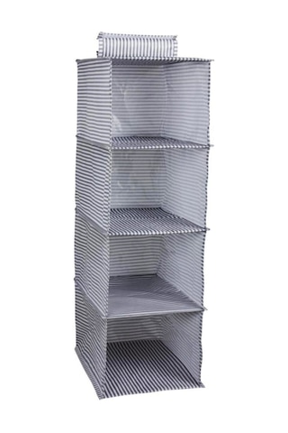 4 Gözlü Dolap Organizer Zebra Model Beyaz