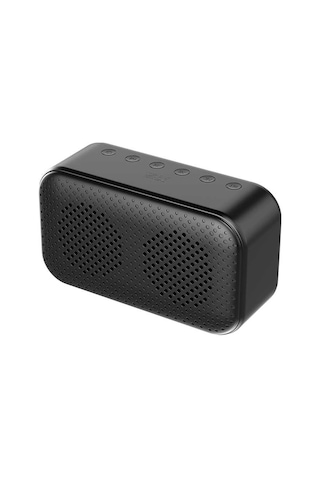 Kablosuz Hoparlör Dijital Saat Ve Alarm Özellikli, 6w Ses Çıkışı, Fm Radyo, Usb/tf/aux Girişli Siyah