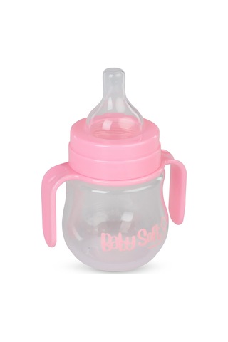 Baby Soft Geniş Ağız Kulplu Bıberon 150 Ml - Pembe
