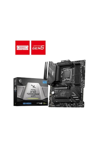 Msı Mag B760 Tomahawk Wıfı Ddr5 5400mhz 1xhdmı 1xdp 3xm.2 Usb 3.2 Atx 1700p 12. / 13. Ve 14. Nesil