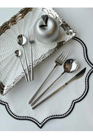 Arow Milano 36 Parça Çatal Kaşık Bıçak Seti 6 Kişilik Gümüş Tr-3701 Inox