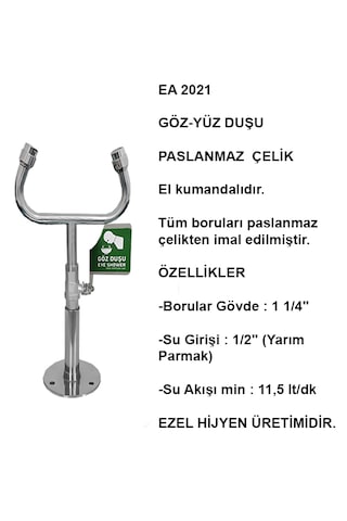 Ea 2021 Acil Göz Yıkama Ve Duş Üniteleri