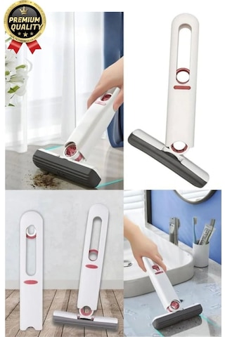 Çok Amaçlı Taşınabilir Pratik Sıkmalı Sünger Oto Tezgah Banyo Mutfak Cam Temizleme Silme Çekpas Mop Çok Renkli