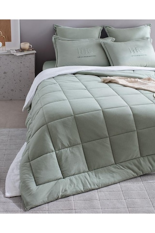 Madame Coco Bobigny Çift Kişilik Pamuklu SuperSoft Comfort Set Mint Yeşili