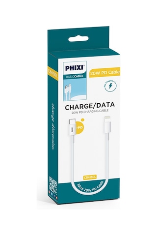Phixi CB4130L Basic Type-C To Lightning USB Şarj Kablosu 30 CM