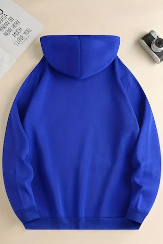 Uyguntarz Uzaylı Dinazor Baskılı Oversize Sweatshirt Mavi