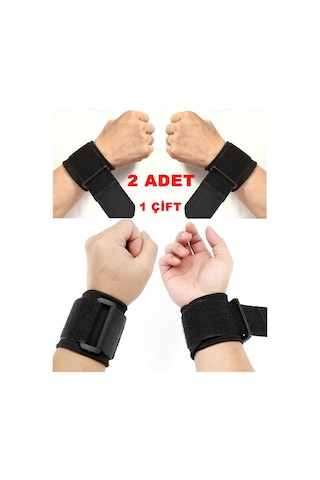 2 Adet El Bilek Bandajı Elastik Sporcu Bilekliği Fitness Ağırlık Çok Renkli