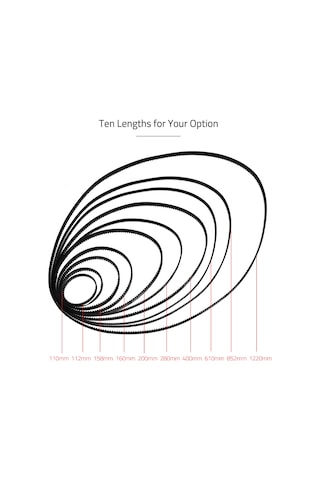 Geekyou Aibecy Gt2 852mm Kauçuk Zımba Kayışları - 3d Yazıcı İçin Hassas Mekanik Aktarım, 2 Adet Seti