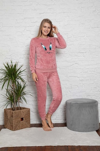 Kadın Kışlık Peluş Pijama Takımı Tweety Takım Tampap 8170- 1006 Pembe