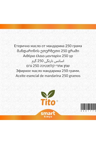 Tito Mandalina Uçucu Yağı Citrus Reticulata 250 G