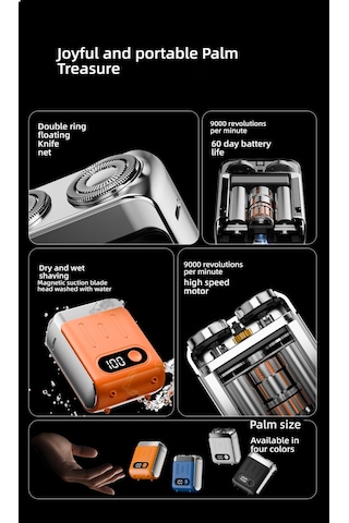 Yeni Seyahat Elektrikli Tıraş Makinesi, Mini Ve Taşınabilir Mavi