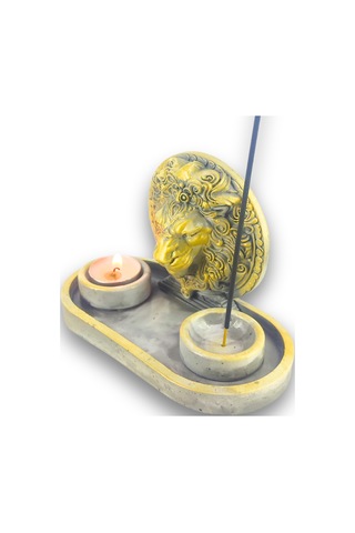 Aslan Çubuk Tütsülük Ve Tealight Beyaz