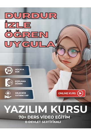 Sertifikalı Online Kodlama Yazılım Eğitimi Programlama Kursu