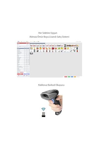 Dmlyazılım Barkodlu Satış Sistemleri Kablosuz Okuyucu