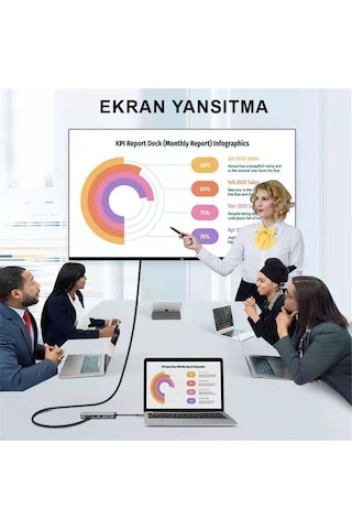 Fxn-10c 6ın1 Type-c To Usb 3.0 Sd Tf 4k Hd Hdmı Pd Adaptör