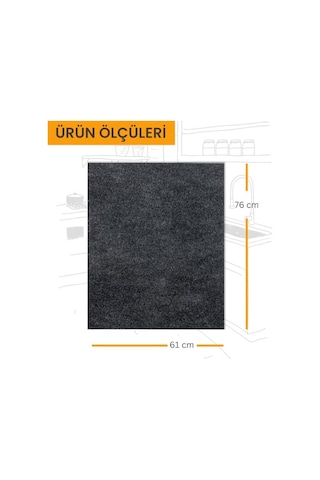 Beylini Lavabo Altı Matı Sıvı Geçirmez Kaymaz Taban Evye Dolap Paspası 60x76 Cm Açık Indigo