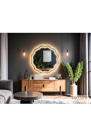 Zavira Günışığı Lazer Kumlamalı Lavabo & Banyo Aynası Dokunmatik Sensörlü 60 X 60