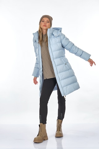 Perspective Kapüşonlu Mavi Kadın Mont 22270550 001