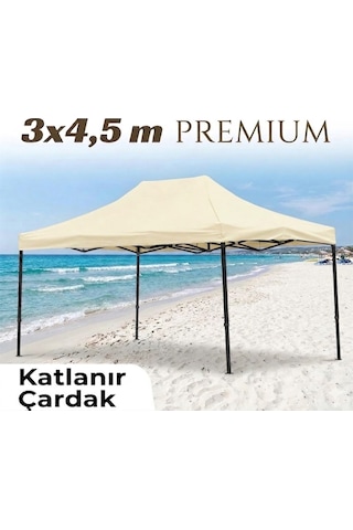 Missidea 3 4,5 Premium Makaslı Katlanır Çardak Krem