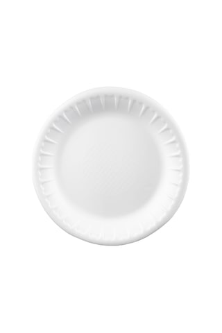 Köpük Tabak Yuvarlak Küçük Boy 100 Adet Çap:17cm Beyaz
