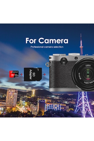 Monyee 32gb/64gb/128gb/256gb Micro Sd Kart, Yüksek Hızda Okuma/yazma, Geniş Cihaz Uyumluluğu, Adaptör Dahil