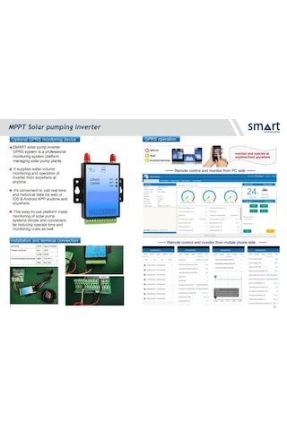 Smart - İnges 30 Hp 22 Kw Trifaze Solar Pompa İnverteri - 380 Volt Güneş Enerji Sistemi Sürücüsü