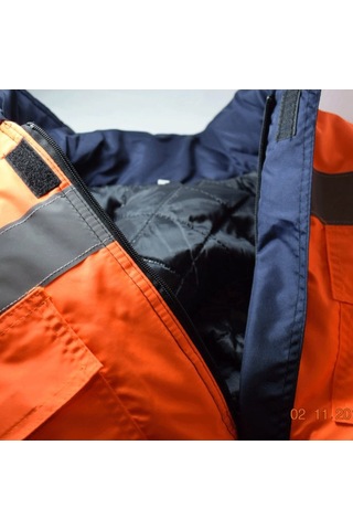 Bondit Kumaştan Çok Cepli Yerli Işci Parkası / Montu