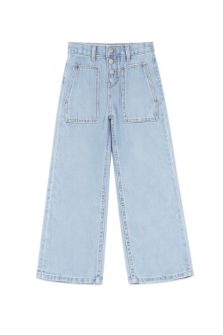 Baby Lory Kids Store Kız Çoçuk Cep Detaylı Kot Pantolon Kot Mavi